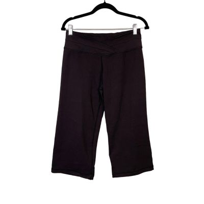 Lululemon Leggings Womens 8 Black Crossover Flare Crop Active Yoga Gym Workout